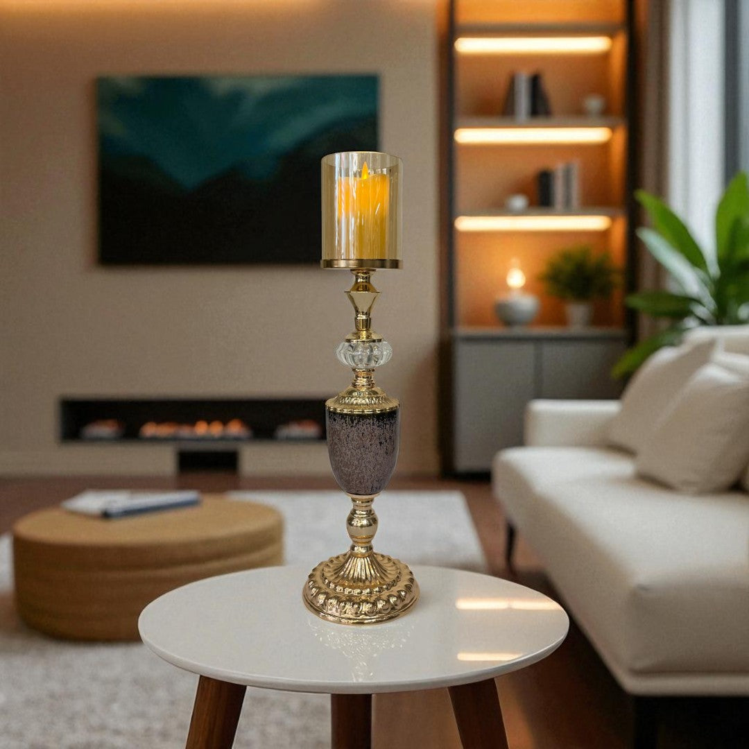 Timeless Elegance Crystal Candle Holder